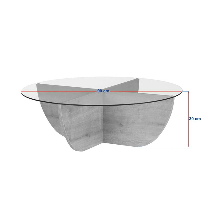Hanah Home Liya - Venezia Walnut Mesa de Café